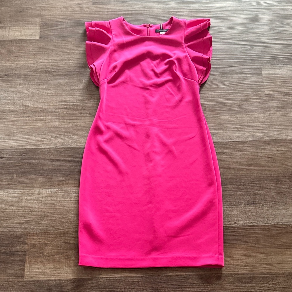 Tommy Hilfiger - Pink Ruffle Sleeve Scuba Dress